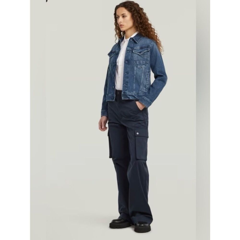 $130 NWT G-Star Raw  Denim Jean Jacket Stretch Denim Medium NWT